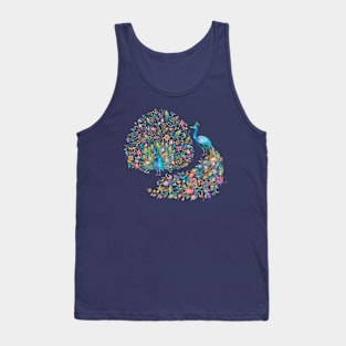 Peacocks and flowers Tank Top